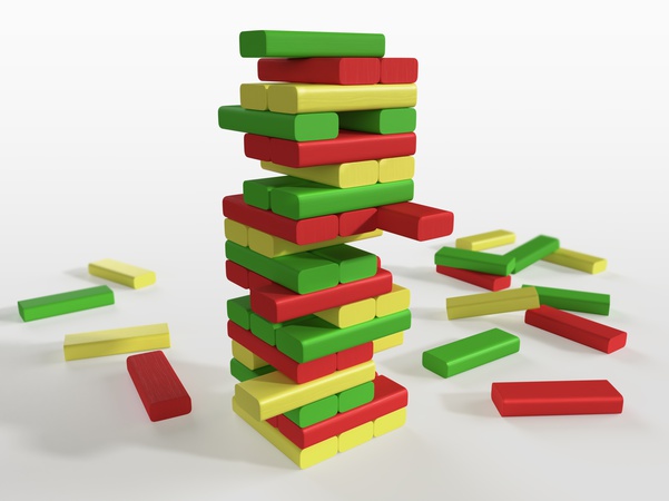 Игра для детей и взрослых «Брусок» цветная (тубус)