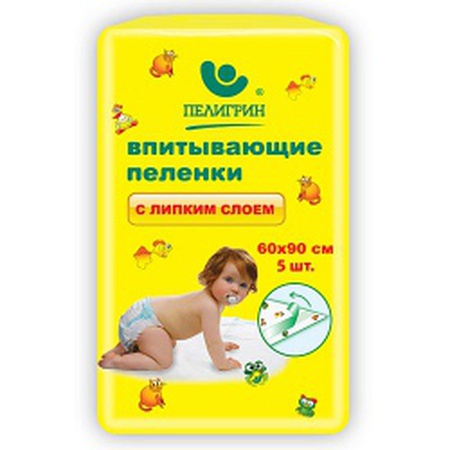 Пелёнки впитывающие с липким фиксирующим слоем