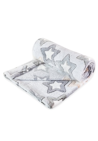 Плед Суфле 104х104 см белый со звездами