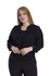 Двубортная блузка большого размера - черная (3)