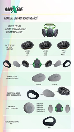 MAXGE 3000 SERIES ПОЛУЛИЦЕВАЯ ПРОТИВОЗАЩИТНАЯ МАСКА