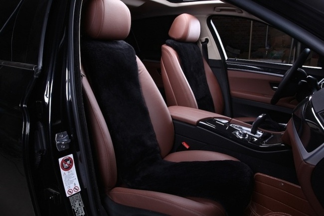 Меховая накидка - Черная