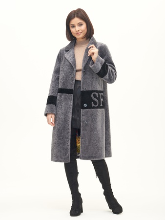 Palto Kadın Silverfox model 821 Gri