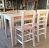 rustik country style table and chairs/ folding plywood chairs