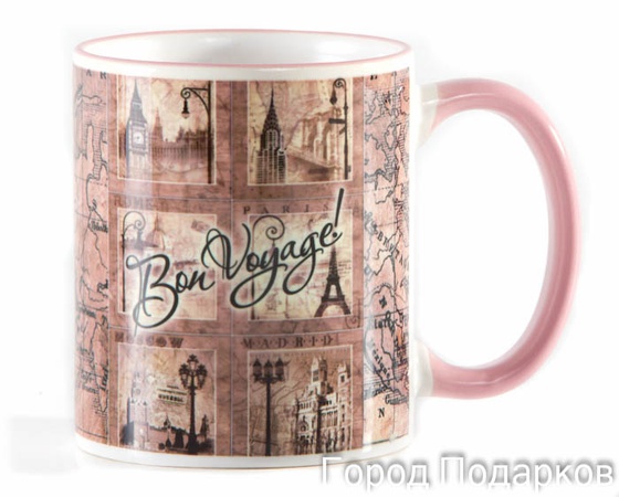 КРУЖКА ПОДАРОЧНАЯ БОН ВОЯЖ! ГОРОДА