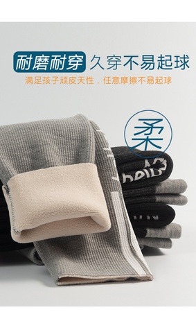 Sonbahar / kış yeni ürünler Çocuk kalınlaştırılmış tozluk kızlar için entegre polar sıcak pantolonlar ve orta ve büyük dış giyim tozluk pamuklu pantolonlar