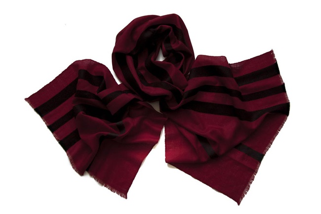 Italian silk and wool scarves for men