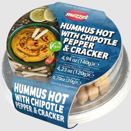 Хумус и крекер