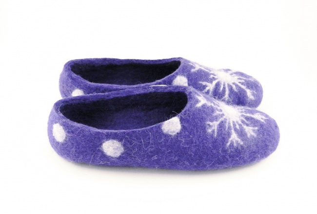 Keçe terlikler &quot;Kar taneleri&quot;