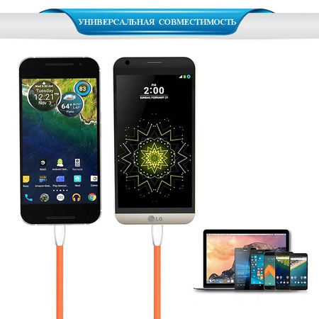 Кабель USB type-C универсальный метровый