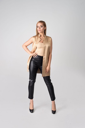 Брюки искусственная кожа, модель 7-2018