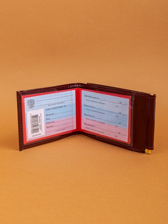 Зажим для денег + обложка для удостоверения ЗМШ-6