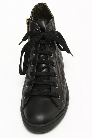 SP011 Siyah timsah desenli spor ayakkabı