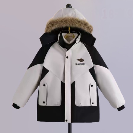 秋冬儿童外套抓绒内衬防水面料保暖棉服