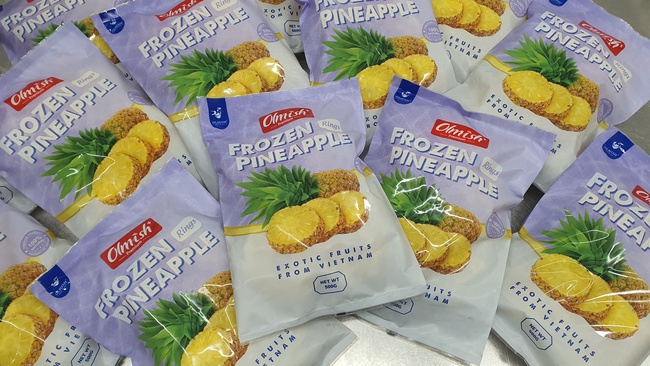Замороженный Ананас кольца. Замороженные фрукты с заводов OLMISH