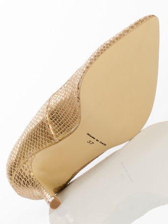 Altın rengi piton ayakkabı k045