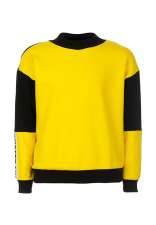 Свитшот желто-черный с тесьмой на рукаве Yumster YC.02.09.009