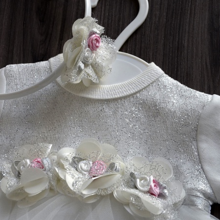 Боди-платье + ободок с цветком