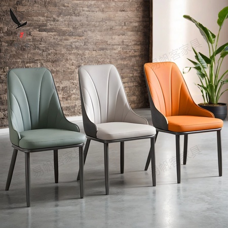 Мягкий обеденный стул из искуственной кожи с металлическим каркасом, для кафе и ресторана, опт