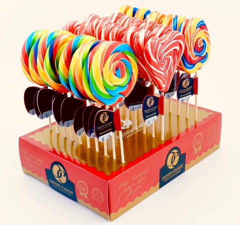 Карамель на палочке крученая 30 гр Dendy Candy