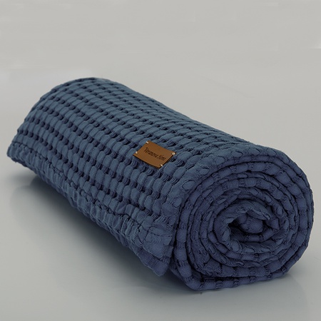 Детское одеяло из 100% органического хлопка темно-синего цвета