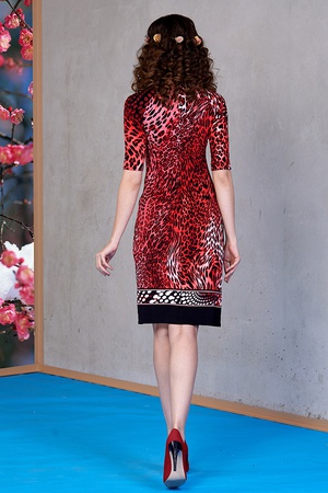 112-1721 Ateş leoparı elbise