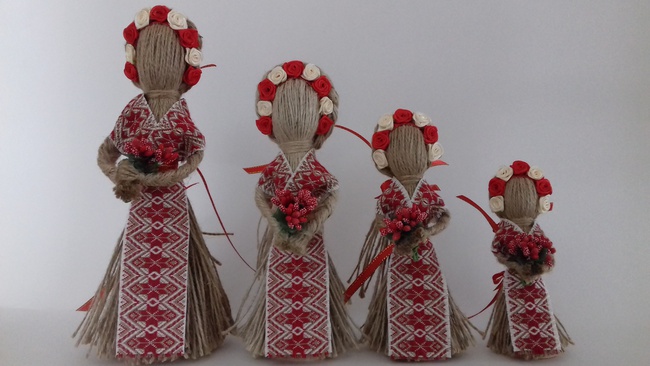 Кукла-мотанка `Берегиня` (льняная нить) Рост 10,15,18,22,26 см.Оберег в дом.