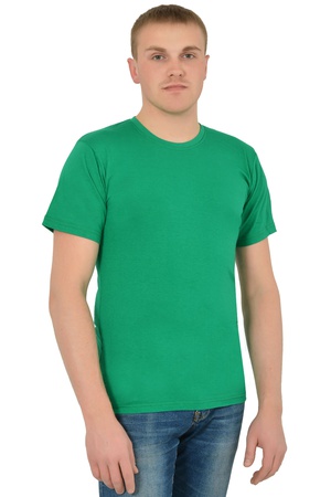 Футболка мужская однотонная к/р