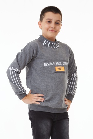 YAKASI BASKILI SWEAT