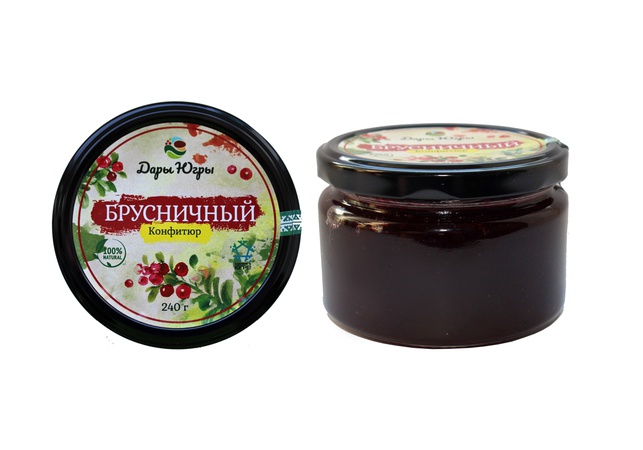 Конфитюр брусничный из Сибири (ХМАО-ЮГРА) 240 гр
