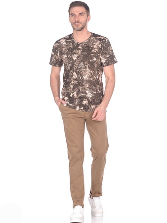 Футболка мужская (воротник-угол) Лес С-0002ЛЕ