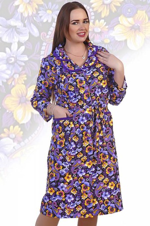 ХАЛАТ ЖЕНСКИЙ  ФЛАНЕЛЬ (48-64р)№IV5510-1