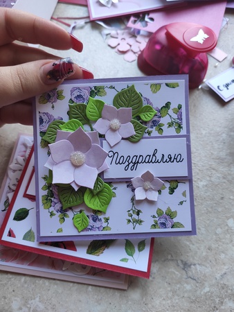 Открытки ручной работы 10*10