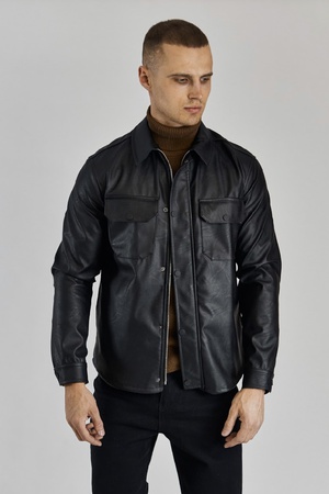 Куртка рубашка из кожи
