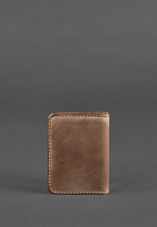 Кожаная обложка 4.0 для ID-паспорта и водительских прав темно-коричневая