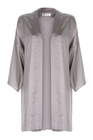 İPEK BAYAN KİMONO - GRİ