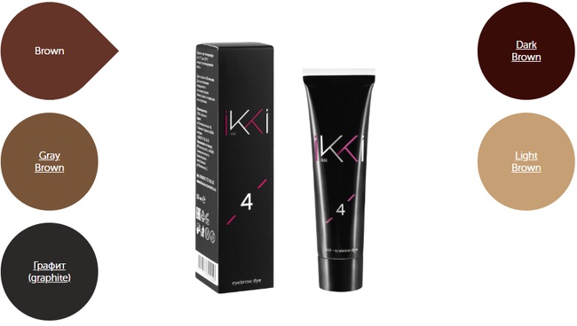 ГЕЛЬ-КРАСКА ДЛЯ БРОВЕЙ IKKI (В ТУБЕ)