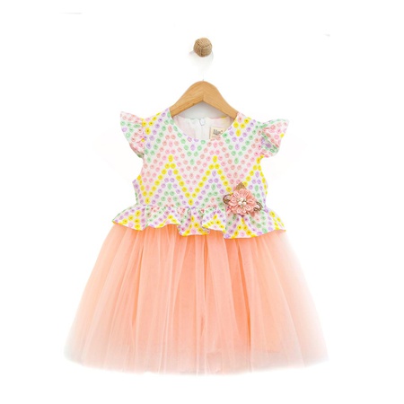 Toptan Kız Çocuk Tül Elbise 2-5 Yaş Lilax