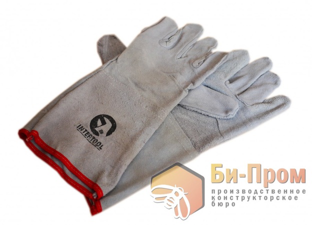 Перчатки замшевые с нарукавниками