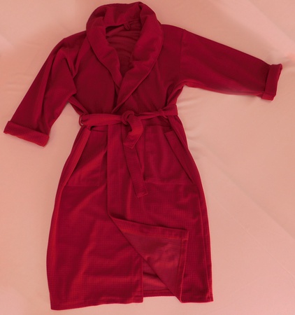 Халат банный из флиса "клетка"