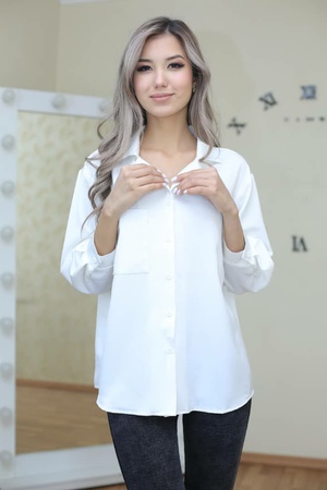 Рубашка оверсайз с английским воротником