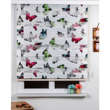 Цифровая бабочка с принтом Зебра Занавеска 120X200