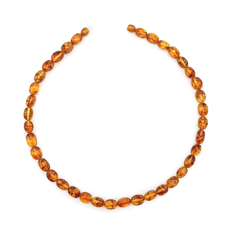 Бусы из янтаря слива