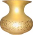 Vase 24K real gold painted glass handmade vase, made in Turkey