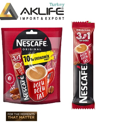 NESCAFE ORİJİNAL 3'Ü 1 ARADA 10 ADET/PAKET