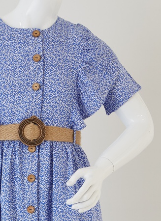 Платье на пуговицах с рукавами для девочек