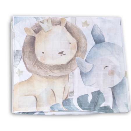 100% Organic Cotton Muslin Swaddle GOTS Certified