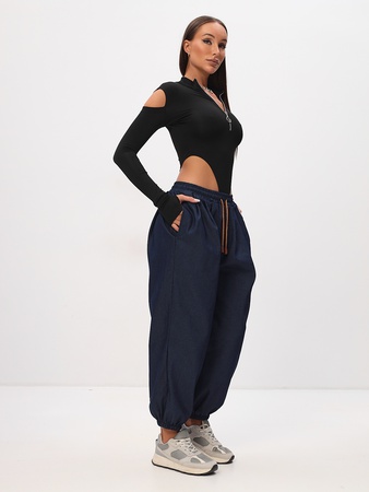 Штаны Тоджи укороченные широкие джинсовые