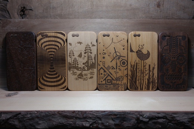 Деревянный монолитный чехол для телефона
