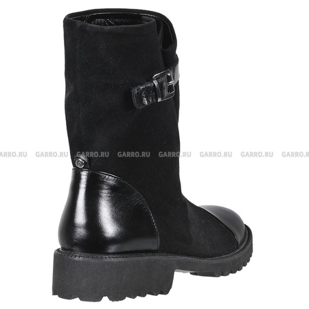 Ботинки 1085 чёрные, натуральная кожа и замша